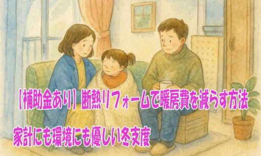 【補助金あり】断熱リフォームで暖房費を減らす方法　家計にも環境にも優しい冬支度