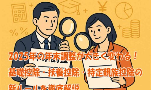 2025年の年末調整が大きく変わる！基礎控除・扶養控除・特定親族控除の新ルールを徹底解説