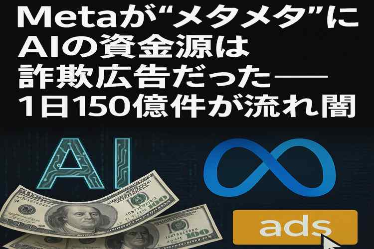 Meta、詐欺広告で1日150億件