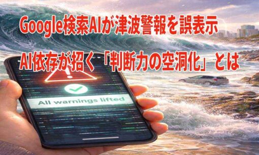 Google検索AIが津波警報を誤表示　AI依存が招く「判断力の空洞化」とは