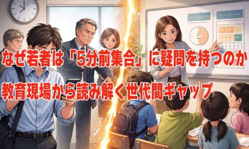 なぜ若者は「5分前集合」に疑問を持つのか　教育現場から読み解く世代間ギャップ