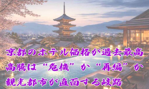 京都のホテル価格が過去最高　高騰は“危機”か“再編”か、観光都市が直面する岐路