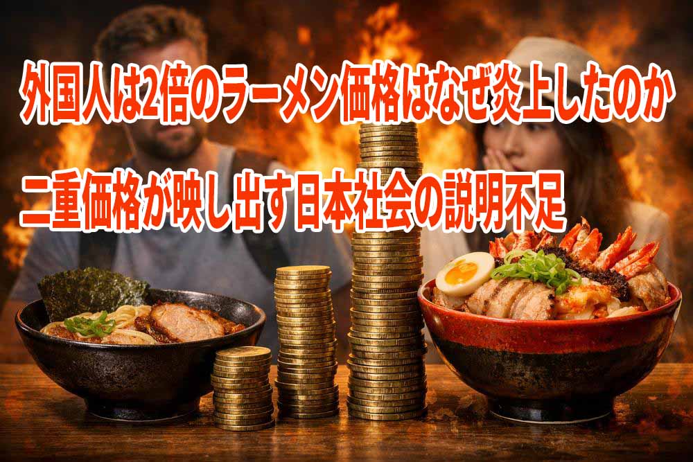 外国人はラーメン価格が２倍？