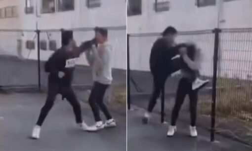 福岡・田川西中学校とされる暴行動画拡散　無抵抗生徒に暴行、撮影と煽動の異様な光景