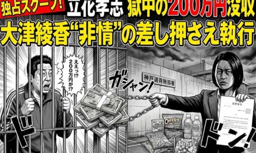 立花孝志、獄中の200万円没収！ 大津綾香氏の「非情な取り立て」にネット騒然