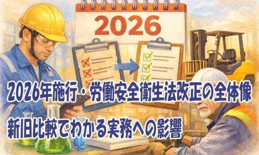 2026年施行・労働安全衛生法改正の全体像　新旧比較でわかる実務への影響