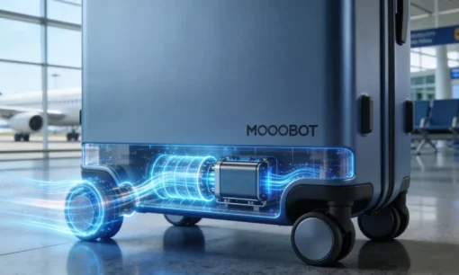 北島国際貿易、EV技術応用のスーツケースMOOBOT 第5世代 歩行エネルギーを電力に