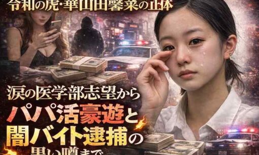 令和の虎・華山田馨菜の正体  涙の医学部志望からパパ活豪遊と闇バイト逮捕の黒い噂まで