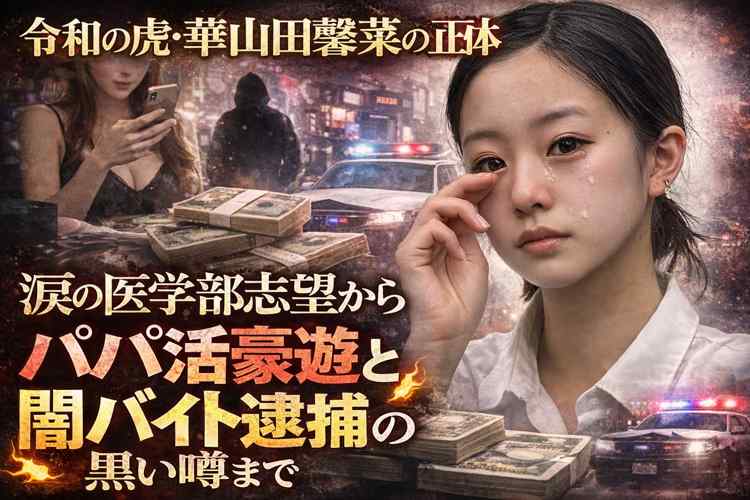 医学部志望の女子高生・華山田馨菜に、パパ活豪遊＆闇バイト逮捕の黒い噂