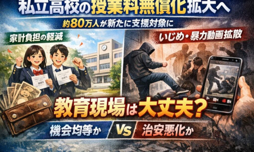 高校無償化拡大、所得制限撤廃で新たに80万人恩恵　私立加算の影響と現場懸念