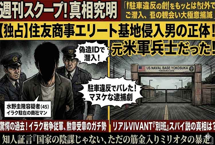 住友商事水野氏は元米軍兵士